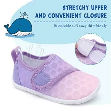 LeIsfIt Kids Water Shoes Toddler Girls Boys Swim Shoes Outdoor Quick-Dry Breathable Aqua Socks Non-S...
