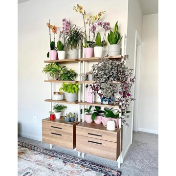 Nathan James Theo Industrial Bookshelf with Wood Drawers