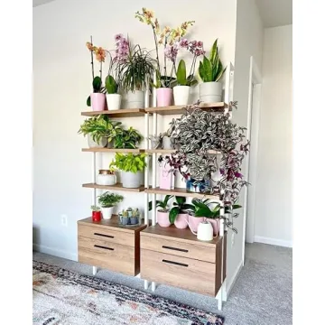 Nathan James Theo Industrial Bookshelf with Wood Drawers