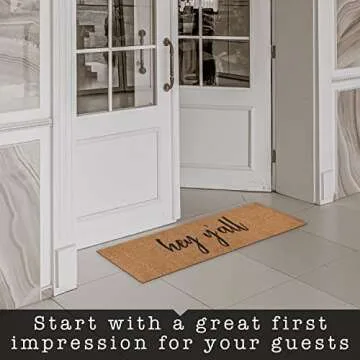 Hey Y'all 50x15 Large Door Mat for Outdoor Decor
