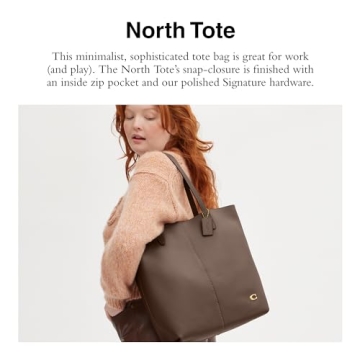 Stylish COACH North Tote in Dark Stone for Everyday Use