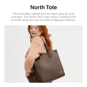Stylish COACH North Tote in Dark Stone for Everyday Use