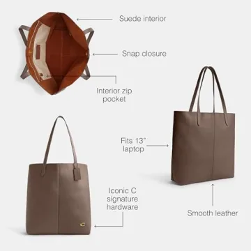 Stylish COACH North Tote in Dark Stone for Everyday Use