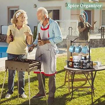 ABATIA Coffee Mug Holder, Countertop Mug Tree, Coffee Bar Cup Holder with Storage Organizer, Black