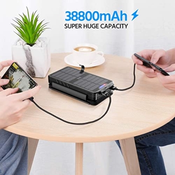 QiSa Solar Charger 38800mAh with Wireless Charging