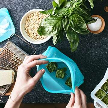 Stasher Stand Up Silicone Bag for Cooking and Storage