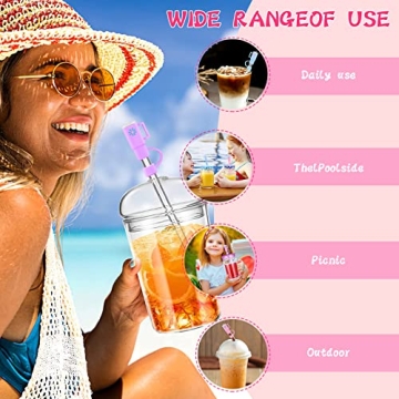 Mojoker 6PCS Silicone Straw Covers for Stanley Cups