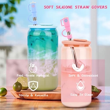 Mojoker 6PCS Silicone Straw Covers for Stanley Cups