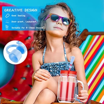 Mojoker 6PCS Silicone Straw Covers for Stanley Cups