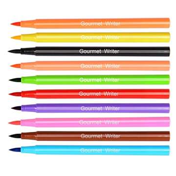 10 Pcs Color Edible Pigment Pen, Food Coloring Pens, Edible Markers for Cookie Decorating, Fondant C...