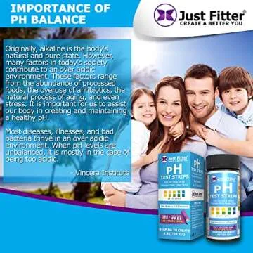 Just Fitter pH Test Strips for Testing Alkaline and Acid Levels in The Body. Track & Monitor Your pH Level Using Saliva and Urine. Get Highly Accurate Results in Seconds.