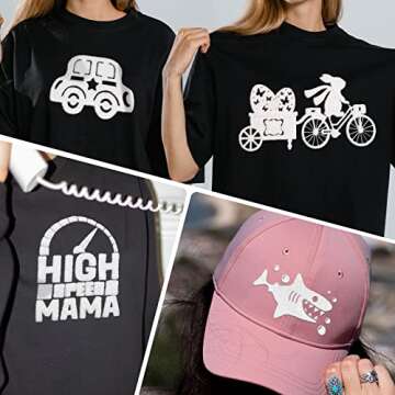 Gatichetta Heat Transfer Vinyl 10" x6ft 3D Puff HTV Heat Press Iron on Vinyl Foaming HTV for T-Shirts, Fabric, DIY Designs, White