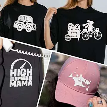 Gatichetta Heat Transfer Vinyl 10" x6ft 3D Puff HTV Heat Press Iron on Vinyl Foaming HTV for T-Shirts, Fabric, DIY Designs, White