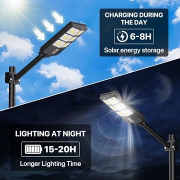 Brazuel 1000W Solar Street Lights for Outdoor Security