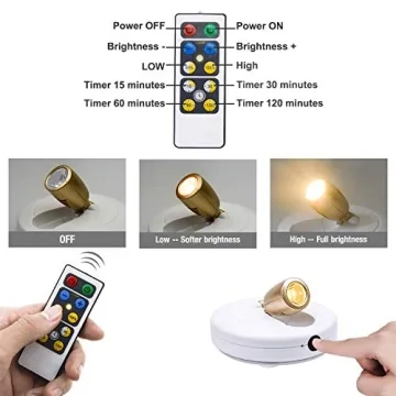 HONWELL LED Battery Powered Spotlight 2 Pack for Art