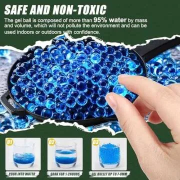 Anstoy Automatic Gel Ball Blaster, Light Waterproof Splatter Ball Blaster Gelfire Toy with Gel Rounds, Sight & Eyewear for Orby Outdoor Shooting Game Party Gift Ages 14 & Up - Love