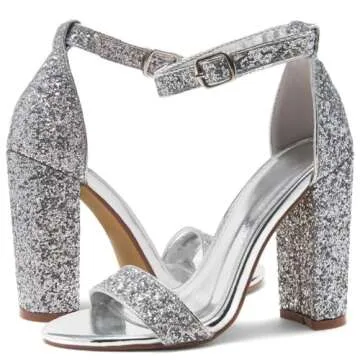 Herstyle Rosemmina Stylish Chunky Block Heels for Events