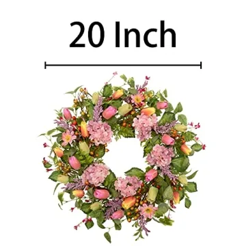 VGIA 20 inch Summer Wreath for Vibrant Home Decor