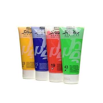 Pebeo Studio Acrylic Paint Phthalocyanine Blue 100 ml [Pack of 3] - Ultimate Artistic Freedom