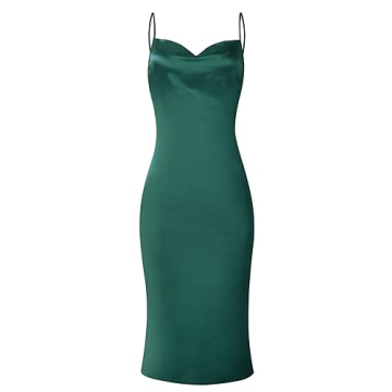 Satin Midi Dress - Elegant and Versatile Design