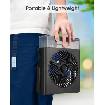 Portable Misting Fan - Rechargeable, USB Powered & Quiet