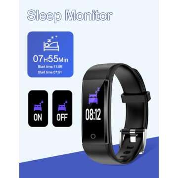 GRV Waterproof Fitness Tracker - No Apps, User-Friendly Watch