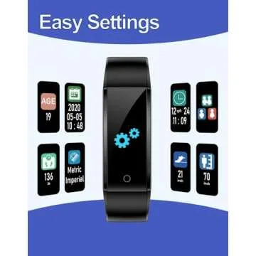 GRV Waterproof Fitness Tracker - No Apps, User-Friendly Watch