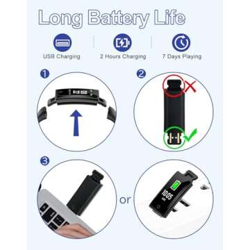 GRV Waterproof Fitness Tracker - No Apps, User-Friendly Watch