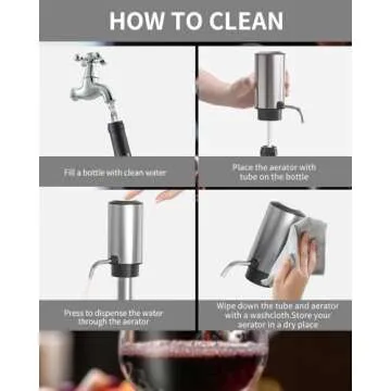 CIRCLE JOY Wine Aerator Electric Wine Aerator Pourer Spout Rechargeable One-touch Wine Decanter with Storage Base, Corskcrew and Vacuum Wine Stopper, Wine Dispenser Gifts for Wine Lovers, Silver