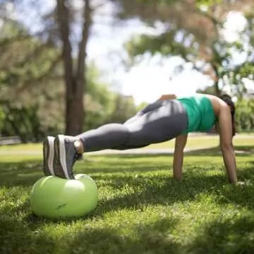 OPTP Soft Movement Ball - 12 Inch Exercise and Pilates Ball for Yoga and Core Stability, Soft Inflatable Physical Therapy Ball Features Easy-Grip Texture