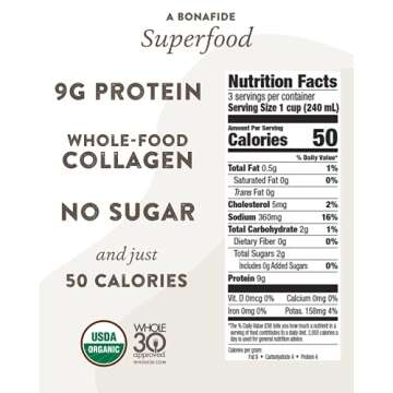 Bonafide Provisions Fresh Frontier Bone Broth, Frozen 24 fl oz – Grass-Fed, Gluten-Free, Paleo, Ke...