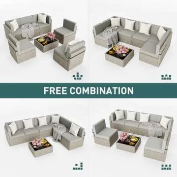 Pamapic 7-Piece Outdoor Sectional Furniture Set
