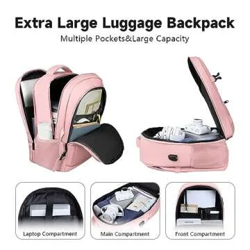 Lapsouno Light Pink TSA Laptop Backpack for Women