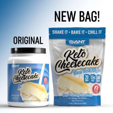 Giant Sports Keto Cheesecake Shake Mix - Delicious Low Carb