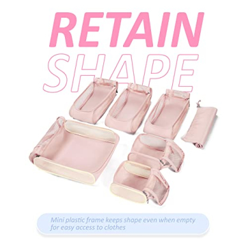 BAGSMART Packing Cubes 7 Set for Travel Essentials