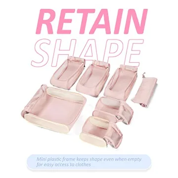 BAGSMART Packing Cubes 7 Set for Travel Essentials