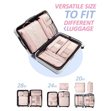 BAGSMART Packing Cubes 7 Set for Travel Essentials