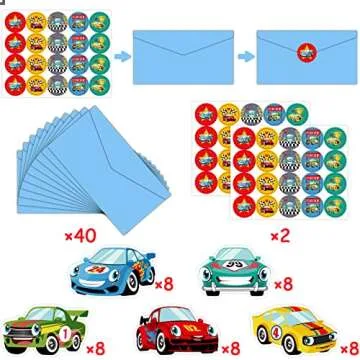 123 Pcs Valentine Boxes for Kids, Racing Car Valentines Day Cards Kit for Kids and Mailbox for Classroom Exchange Greeting Favors Activities Decorations for Classroom Kindergarten Home