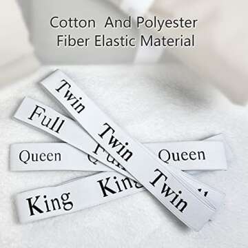 Jajahu 4Pcs Bed Sheet Organizer Bands | Elastic Linen Label Sheet Keepers | Fitted Sheet Storage Bed...