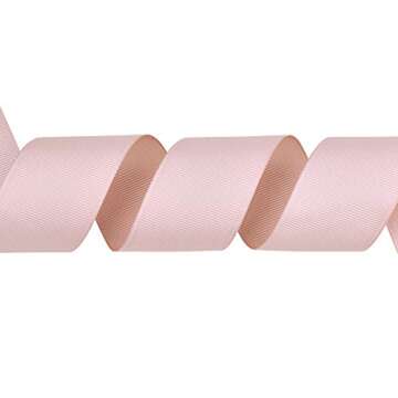 Ribest 1-1/2 inch 25 Yards Solid Grosgrain Ribbon Per Roll for DIY Hair Accessories Scrapbooking Gift Packaging Party Decoration Wedding Flowers Vanilla