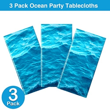 Irenare Ocean Waves Plastic Tablecloths for Parties