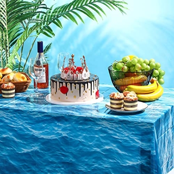 Irenare Ocean Waves Plastic Tablecloths for Parties