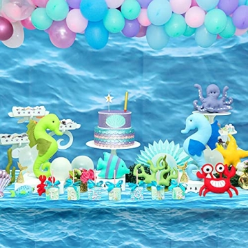 Irenare Ocean Waves Plastic Tablecloths for Parties