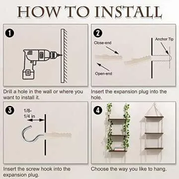 Chic Macrame Wall Shelves for Boho Decor and Plants