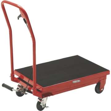 Ironton Hydraulic Table Cart - 500-Lb Capacity and Lift