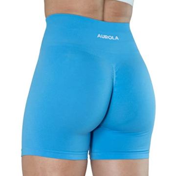 AUROLA Intensify Workout Shorts for Women Seamless Scrunch Short Gym Yoga Running Sport Active Exerc...