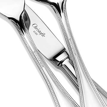 Luxury Christofle Perles II 5-Piece Dinner Setting Set