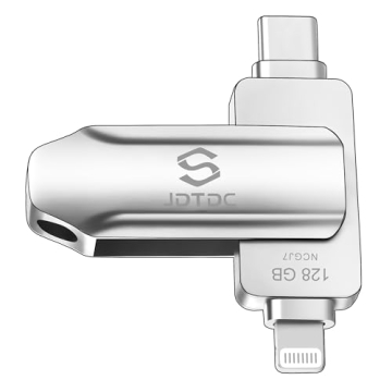 JSL JDTDC MFi Certified 128GB iPhone & USB-C Flash Drive for Storage Solutions