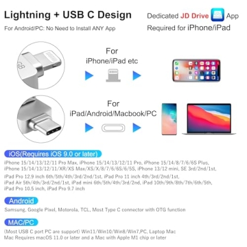 JSL JDTDC 128GB iPhone-16-Photo-Stick for Easy Backup