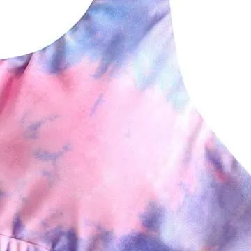 ZAFUL Women Swimsuit Ribbed Cutout Two Piece Bathing Suit High Cut Bikini Set